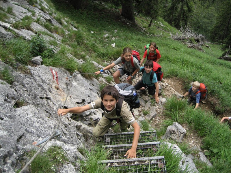 jetzt geht der Klettersteig los!
