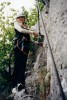 Katja auf dem Klettersteig