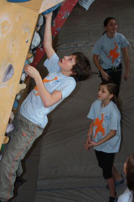 David beim Bouldern