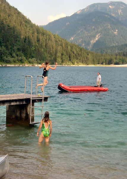 Das Wasser im Plansee ist leider recht kalt!