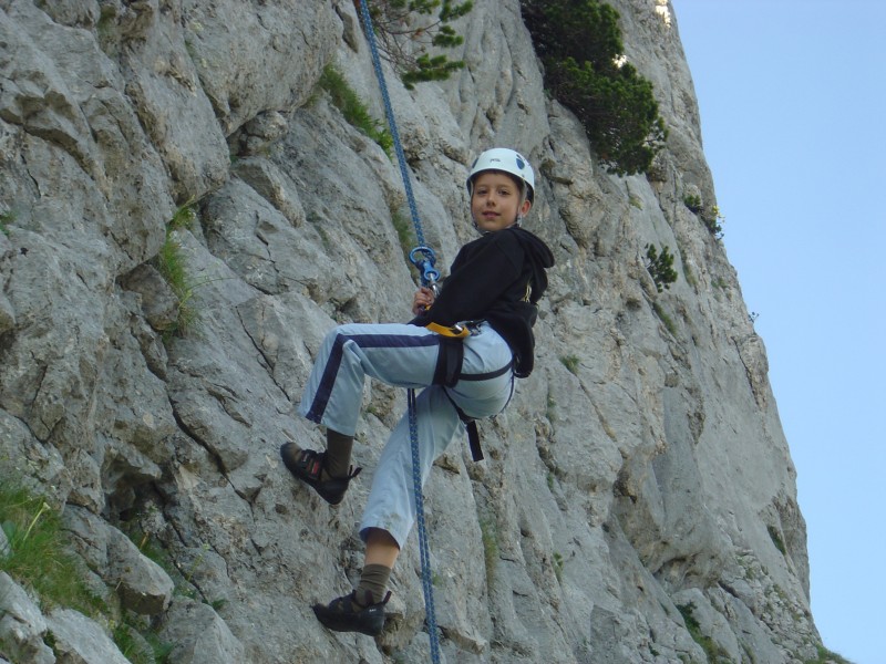 Martin beim Abseilen