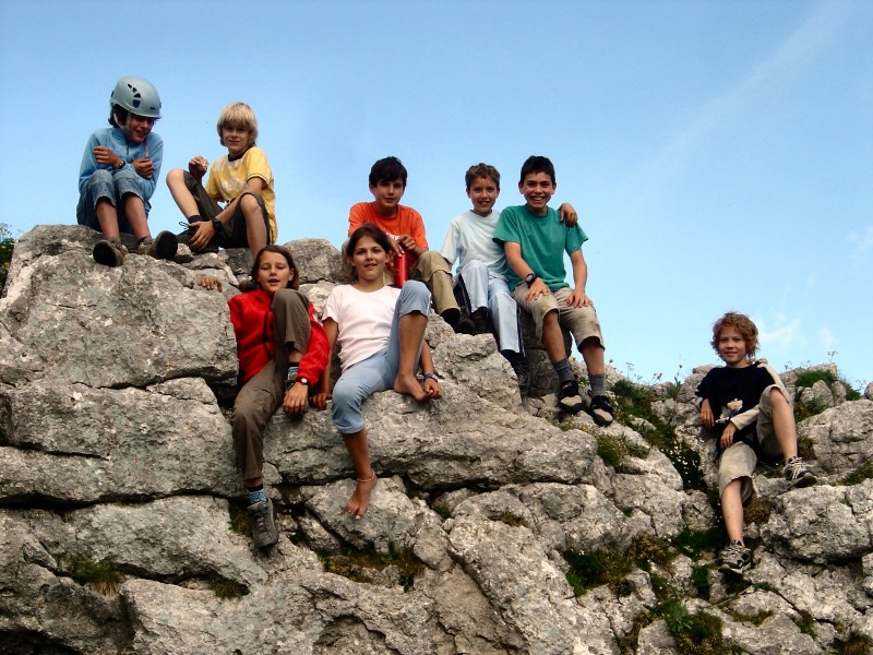 Die Gruppe am Brotzeitfelsen