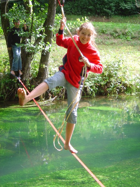 17. Die Slackline ist der Hit