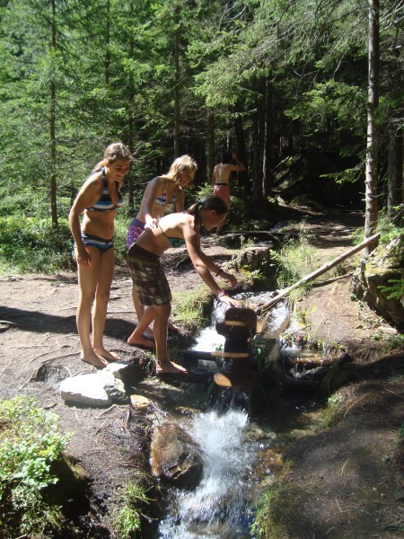 In der Nhe des Wasserspielplatztes wartet auch noch ein Cache auf uns...