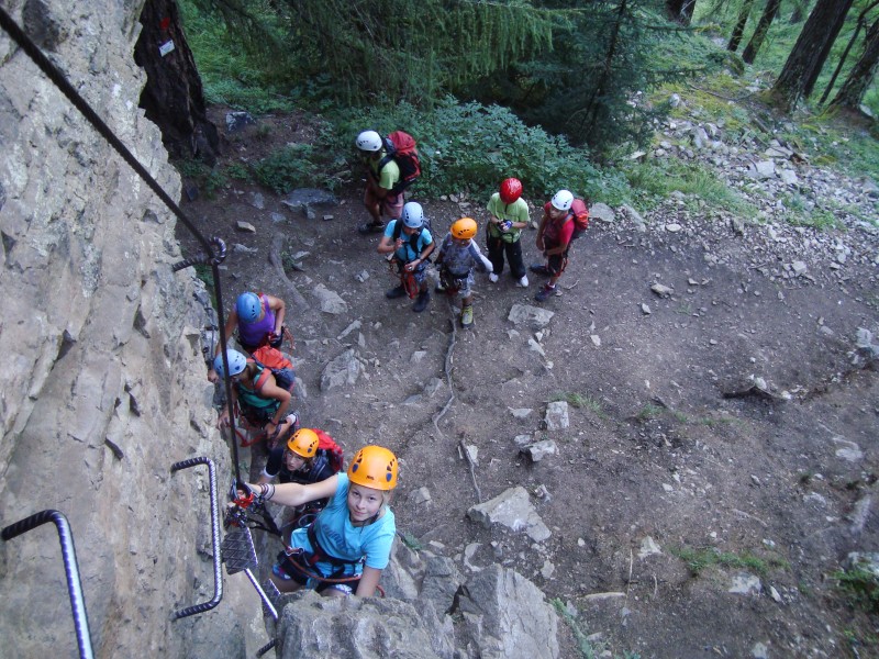 Am Nachmittag gehts zum Klettersteig am Lehner Wasserfall